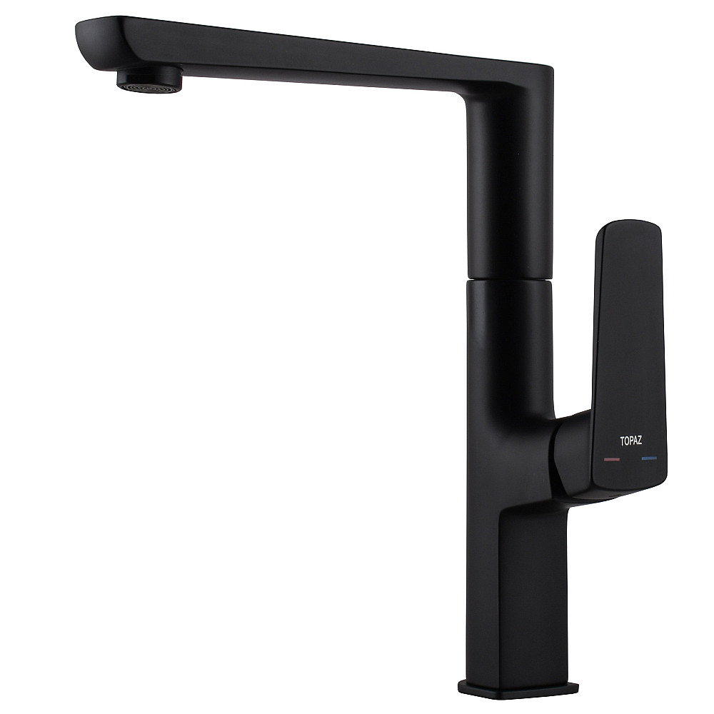 Змішувач для кухні TOPAZ LEXI TL 21401-H57-BB на гайці,Чорний мат.,шланги TAQ-M1055,D25 Тернопіль - фото 1