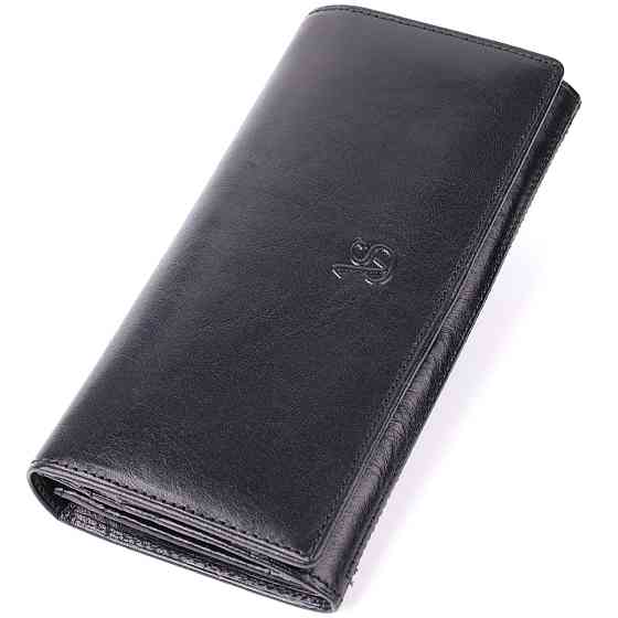 Женский вместительный кошелек из натуральной кожи Tony Perotti 20905_1 (3630 nero) Черный Киев