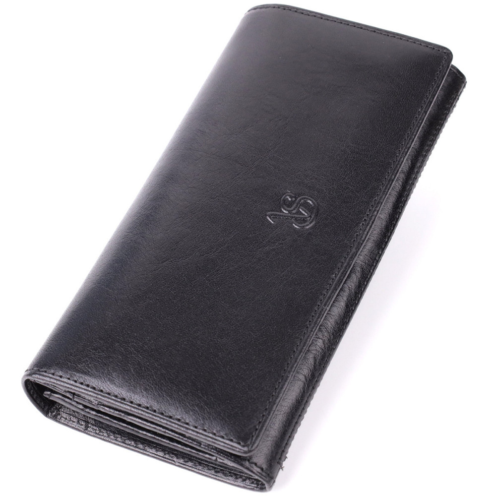 Женский вместительный кошелек из натуральной кожи Tony Perotti 20905_1 (3630 nero) Черный Киев - изображение 1