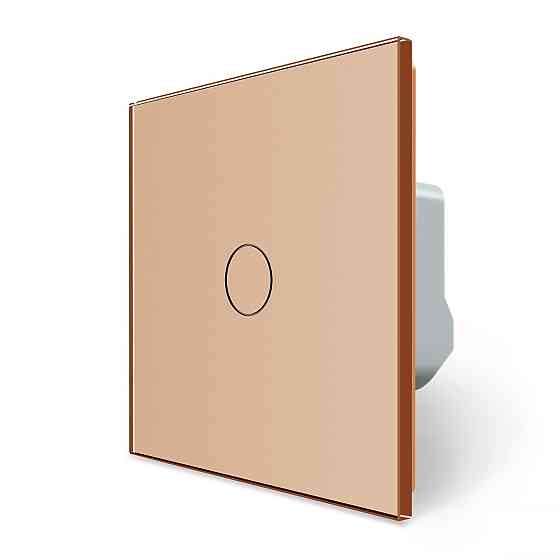 LIVOLO Розумний сенсорний Wi-Fi вимикач 1 сенсор Livolo золотий скло (VL-C7FC1NY-2GAP) Коломия