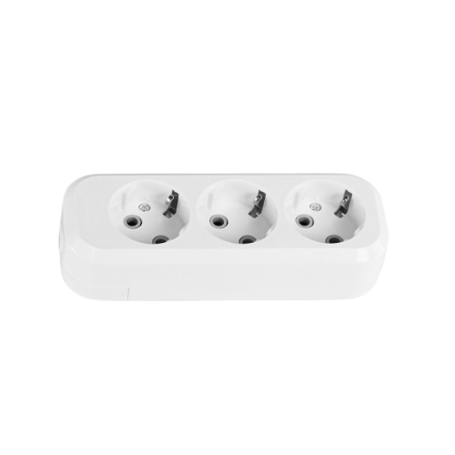 Колодка подовжувача із заземленням 3 розетки білий Standard Titanum Житомир - фото 1