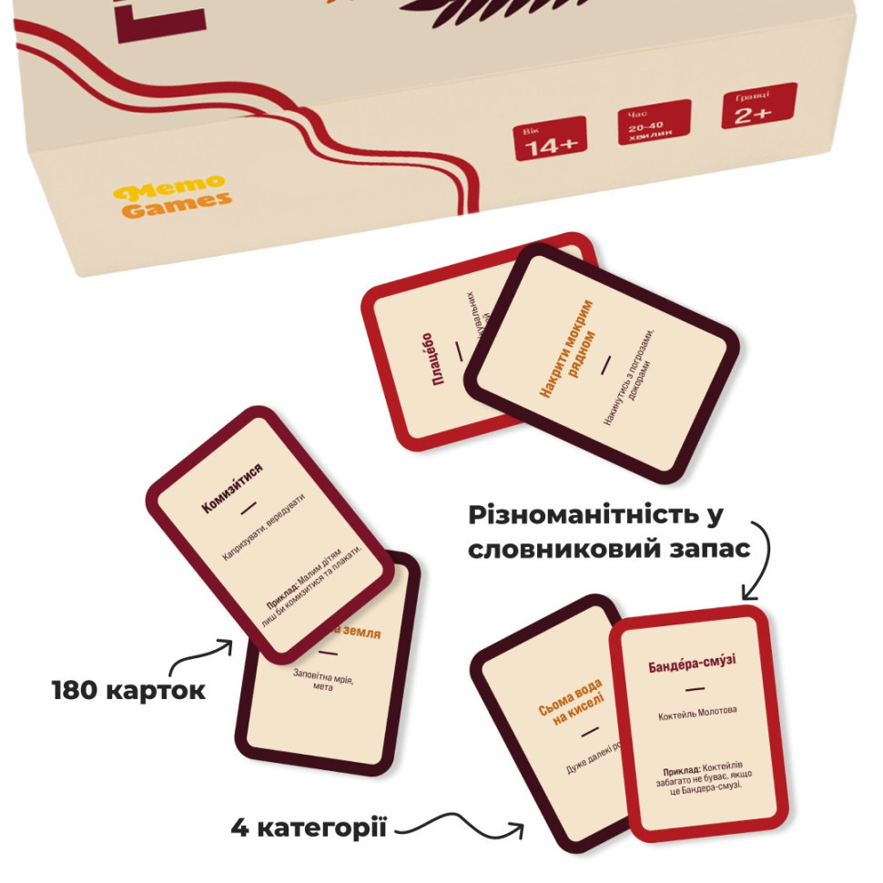 Гра настільна Гра слів MemoGames 0013MG 180 карток, 4 категорії Вінниця - фото 9