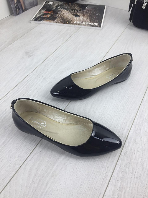 Kentro Балетки жіночі KENTO чорні шкіра лакована 35 (3440) Коломия - фото 1