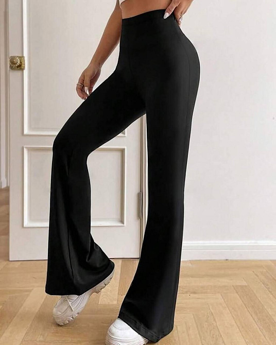 Женские базовые лосины клеш на высокой посадке крепдайвинг 46/50 Одесса - изображение 4