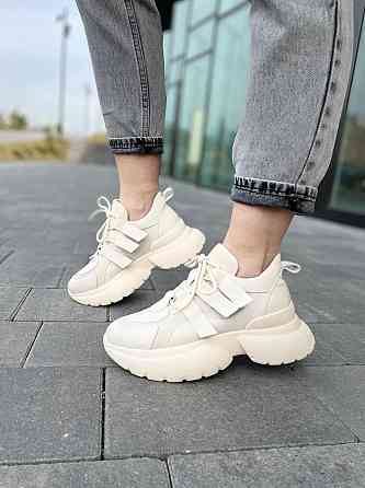 M.KRAFT Кросівки жіночі M.KRAFT 21042 бежеві (весна-осінь, шкіра+замша натуральна) (5012) Коломия