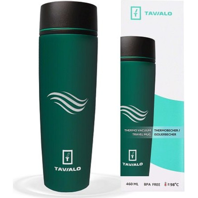 Термокружка Tavialo матовий зелений колір + 2 ущільнювальних кільця 460 мл (190460108) Вінниця - фото 3