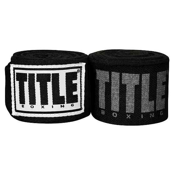 Бинти для боксу TITLE Boxing Power-Flex Elite 180" Black (4.5м.) Каменское