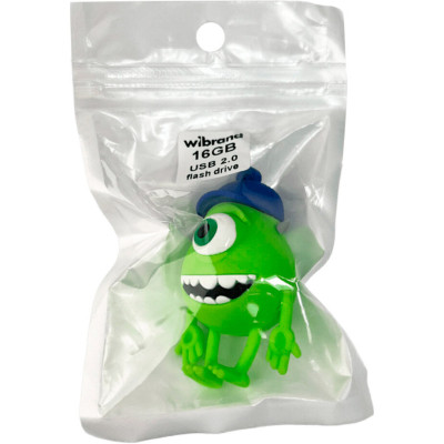 USB флеш накопичувач Wibrand 16GB Mike Wazowski Green USB 2.0 (WI2.0/MW16G) Вінниця - фото 6