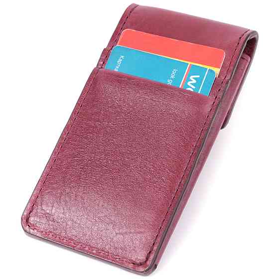 Ключница для женщин в виде футляра из натуральной кожи GRANDE PELLE 22572 Бордовый Киев