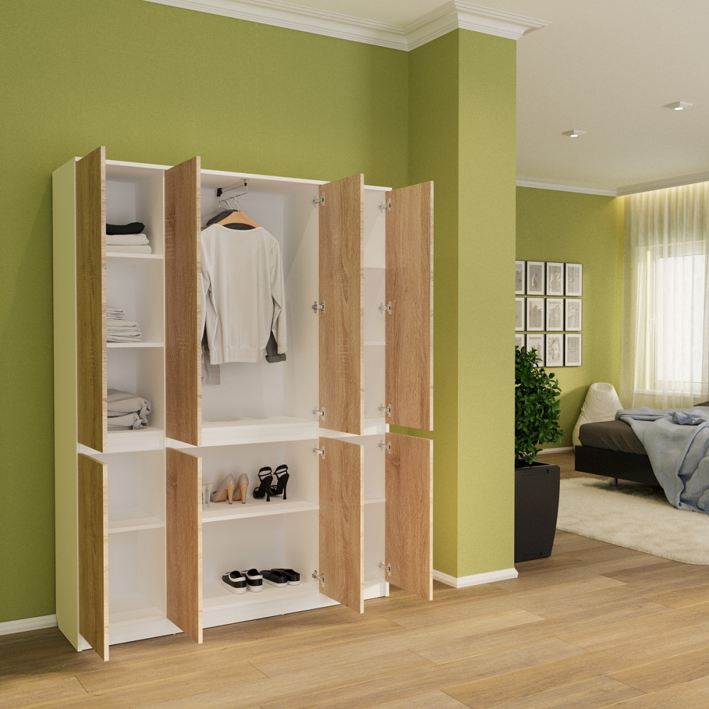 Розпашна шафа Смузі 25 1400 білий/сонома Киев - изображение 2