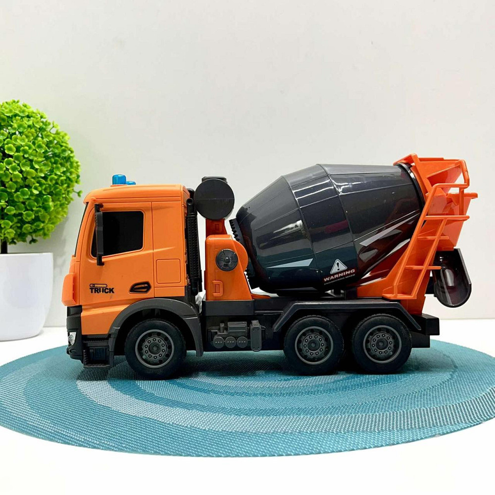 Бетонозмішувач на радіокеруванні акумулятор 3.7 V підсвічування звуки рухомі елементи USB – кабель Помаранчева (YJ-076-3) Чернігів - фото 8