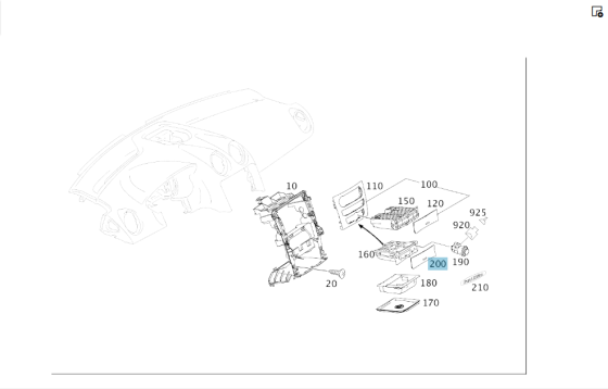 Mercedes-Benz  A1646801117 Декоративна накладка попільнички ML W164 GL X164 Одесса