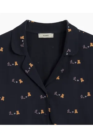 Женская пижама (длинные штаны, длинный рукав) 100% Хлопок Atlantic NLP-484 L Киев