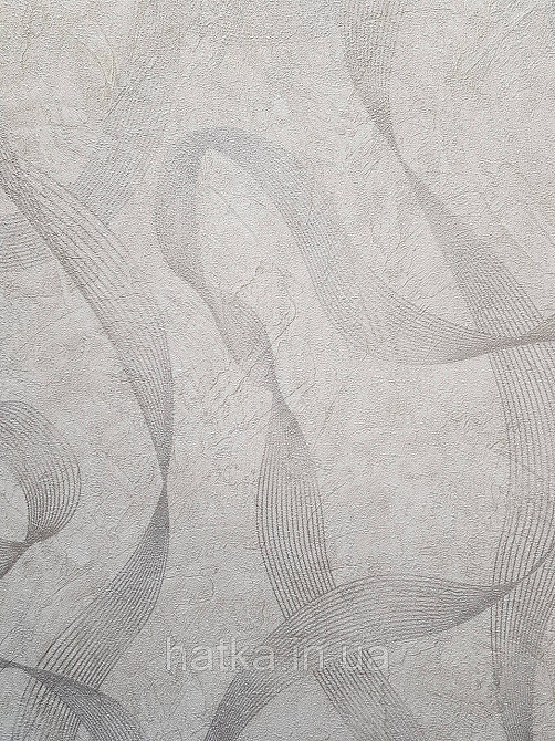 Шпалери метрові вінілові на флізеліні Sintra Vila абстракція зигзаги смуги молочні сріблясті 532508 Київ - фото 2