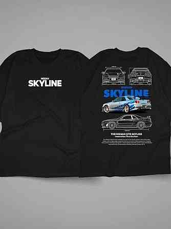 Футболка Nissan Skyline GT-R с автомобильным принтом Графитовый, M Черновцы