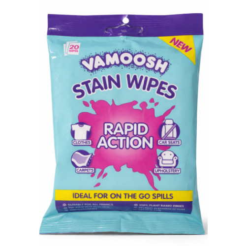 Вологі серветки для виведення плям Vamoosh Stain Wipes Rapid Action 20 шт Львів