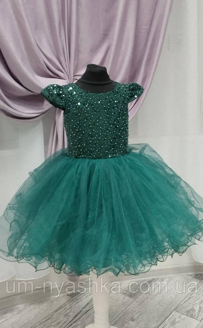 Ошатне зеленое плаття на дівчинку на 2-4 роки Костюм Ялинка, Зелене плаття Ялинка Кривий Ріг - фото 3
