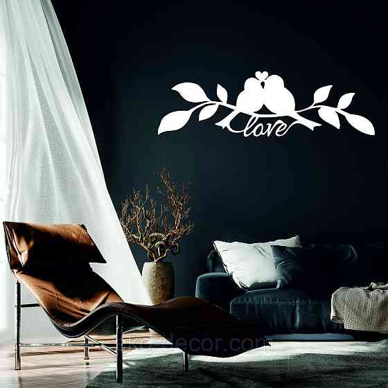 Декоративне настінне Панно  «Птахи» , Декор на стіну 110*33 см., Білий Київ