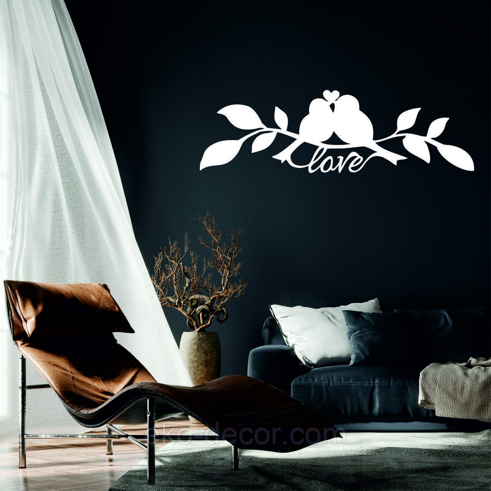 Декоративне настінне Панно  «Птахи» , Декор на стіну 110*33 см., Білий Київ - фото 1