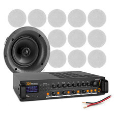 Колонка  Profesjonalny system głośników sufitowych 12 x 6.5" FCS6 z wzmacniaczem 4 strefowym Київ - фото 1