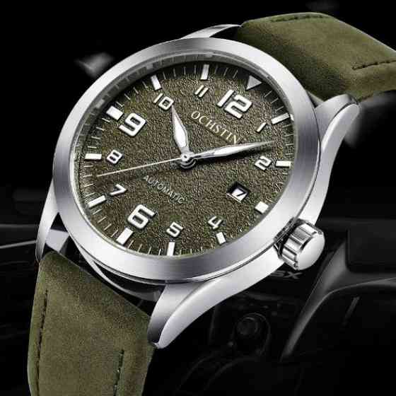Водостойкие механические часы Ochstin Military silver Винница