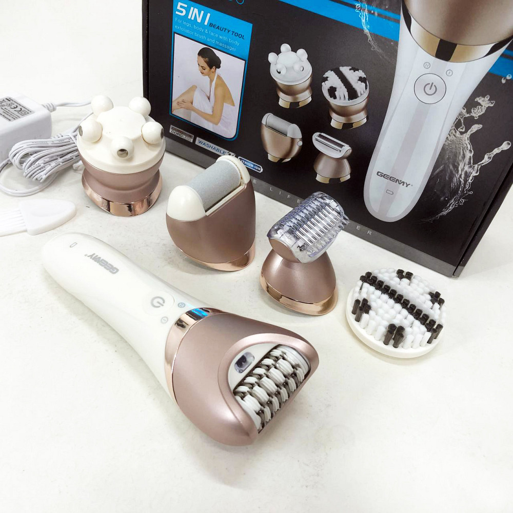 Эпилятор для ног с ионизацией GEMEI GM-7003, Триммер женский для лица и бикини Пилка рук и ног JW-78 Львов - изображение 10