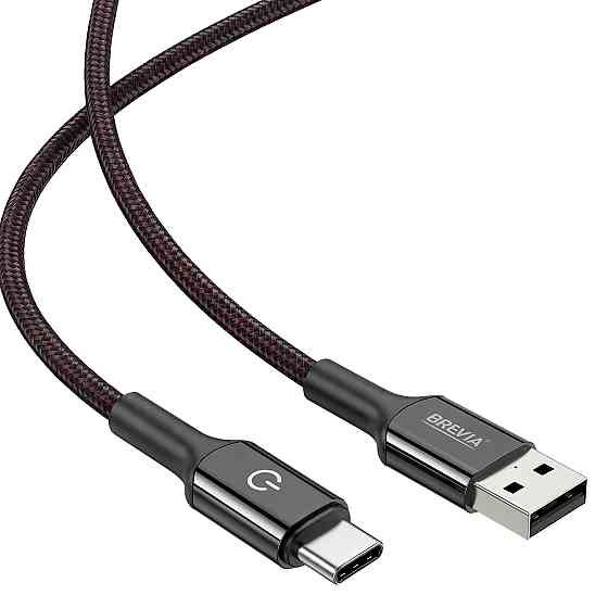 Кабель Brevia USB to Type-C 2,4А 1,2м, чорний box (54120BUCC1) Львів