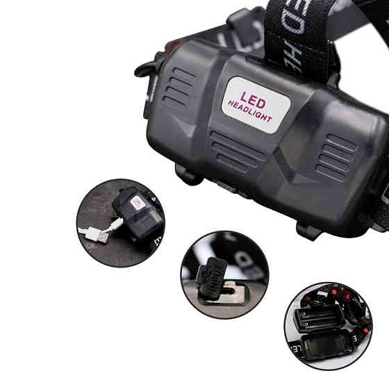 Ліхтарик налобний високої потужності LED XHP50 2x 18650 AC Prof XHP50 Київ