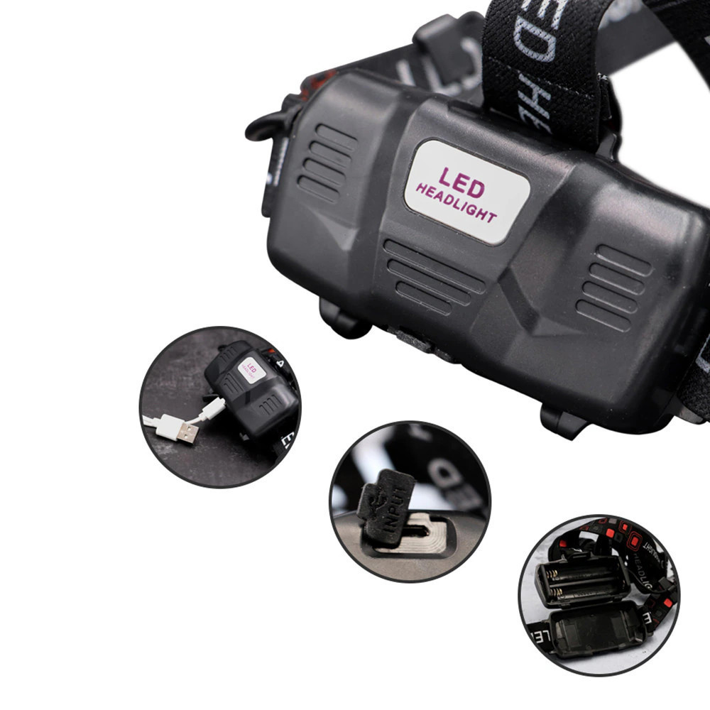 Ліхтарик налобний високої потужності LED XHP50 2x 18650 AC Prof XHP50 Київ - фото 5