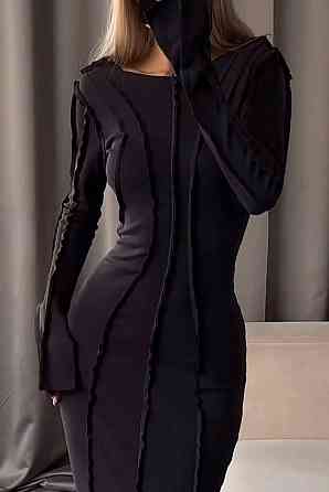 Женское силуэтное макси платье с длинным рукавом вискоза 46/48 Одесса