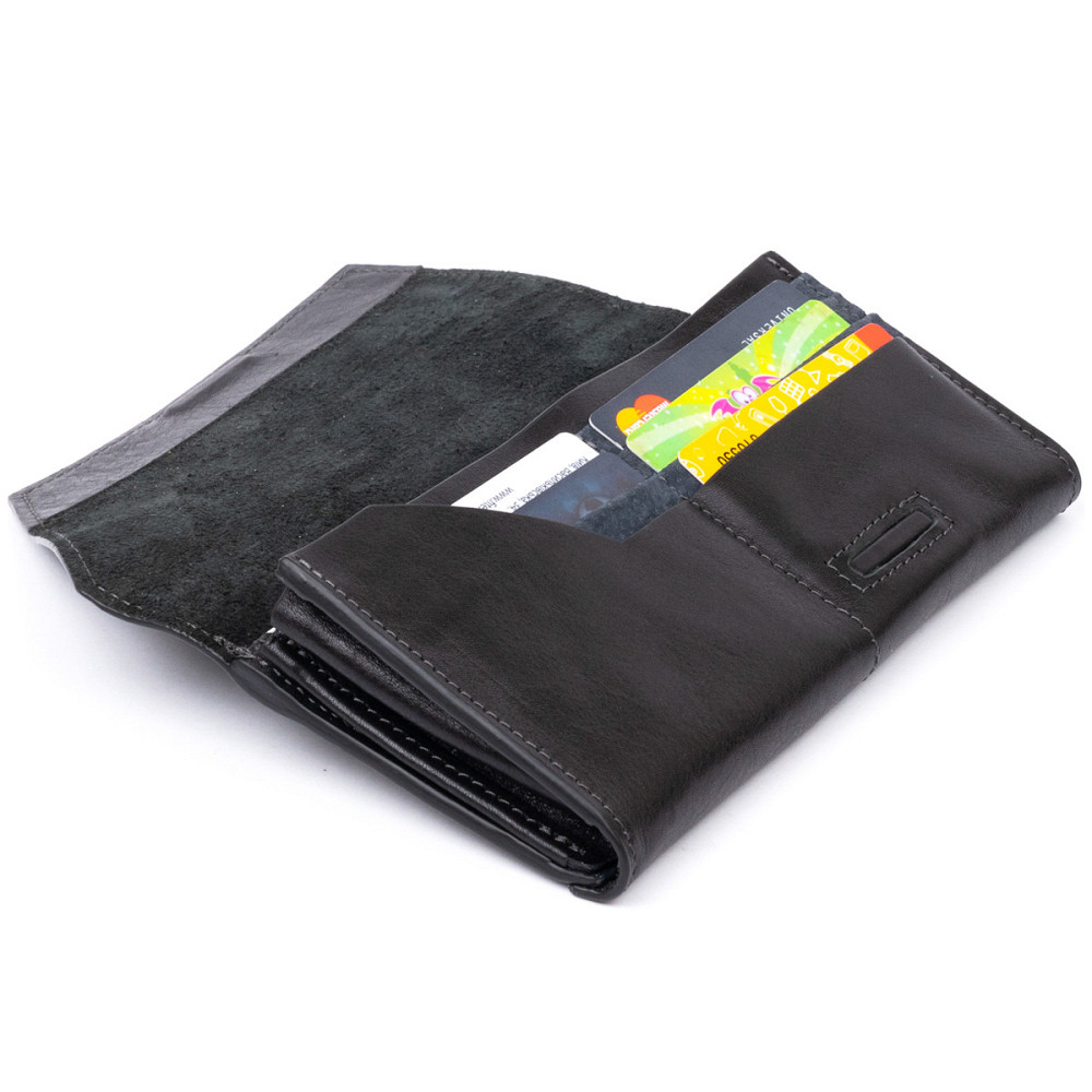 Горизонтальний клатч глянсовий на магніті GRANDE PELLE 11316 Чорний Київ - фото 8