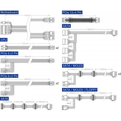 Блок живлення FSP 1000W HYDRO G PRO (HG2-1000 Gen5) Вінниця - фото 7