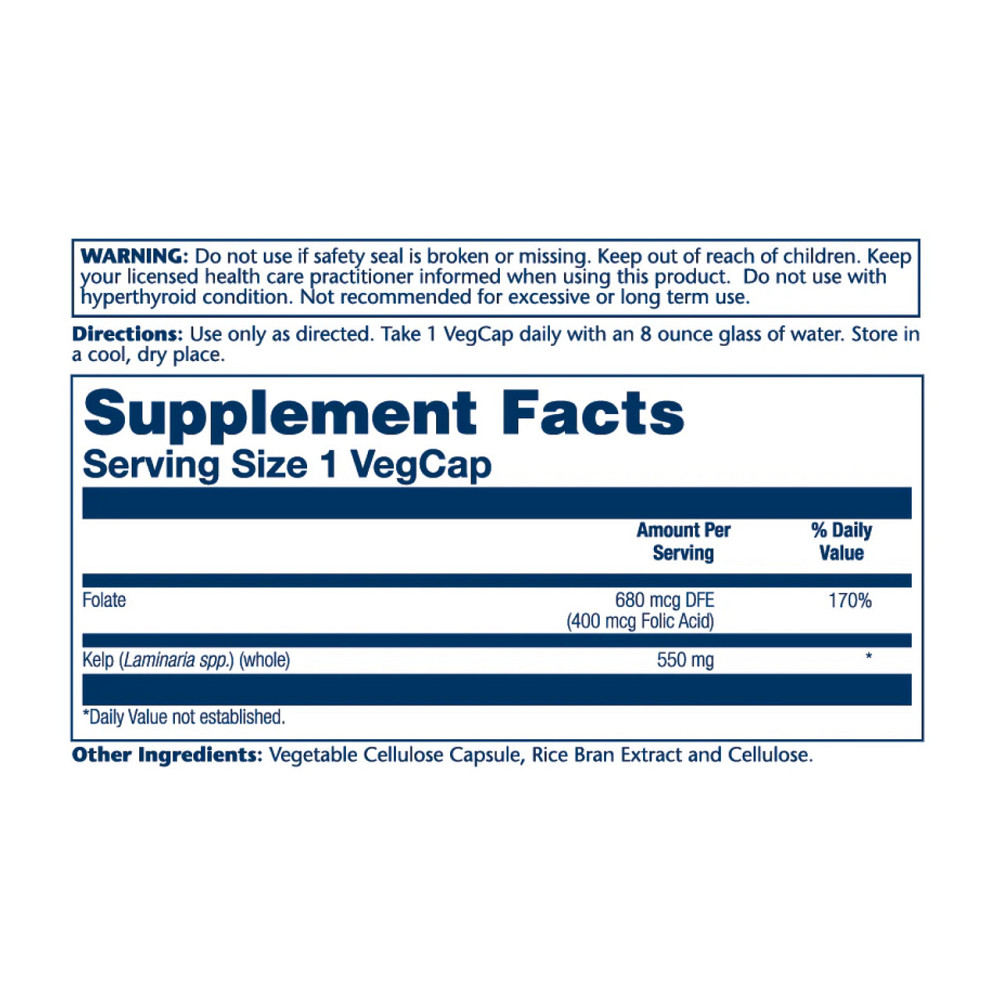 Бурі водорості Solaray Kelp Seaweed 550 mg 100 вег капсул Київ - фото 2