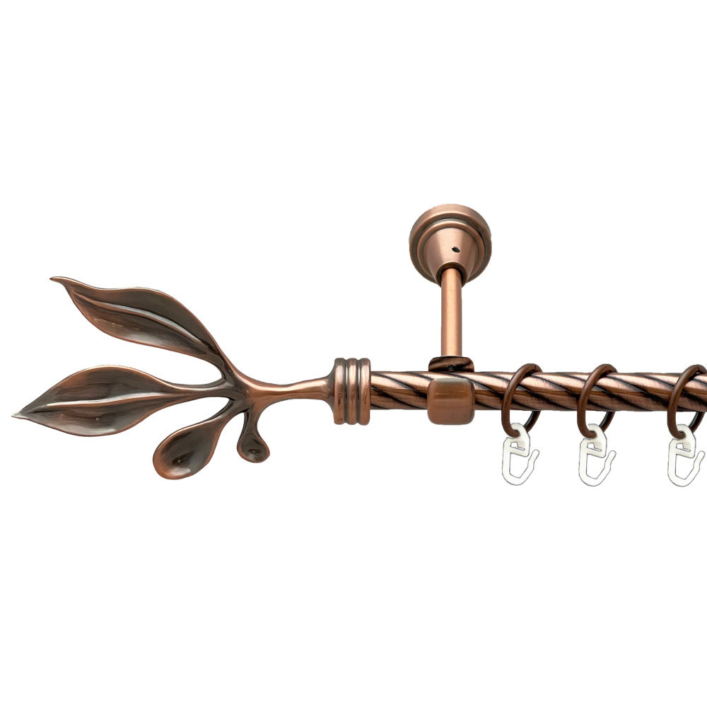 Карниз Orvit Баваро металевий однорядний відкритий скручена труба кільце металеве Мідь 16 мм 300 см Львов - изображение 1