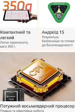 Компактный 8.7'’ планшет ALLDO CUBE /LTE /12GB/64GB+512GB microSD/ Киев