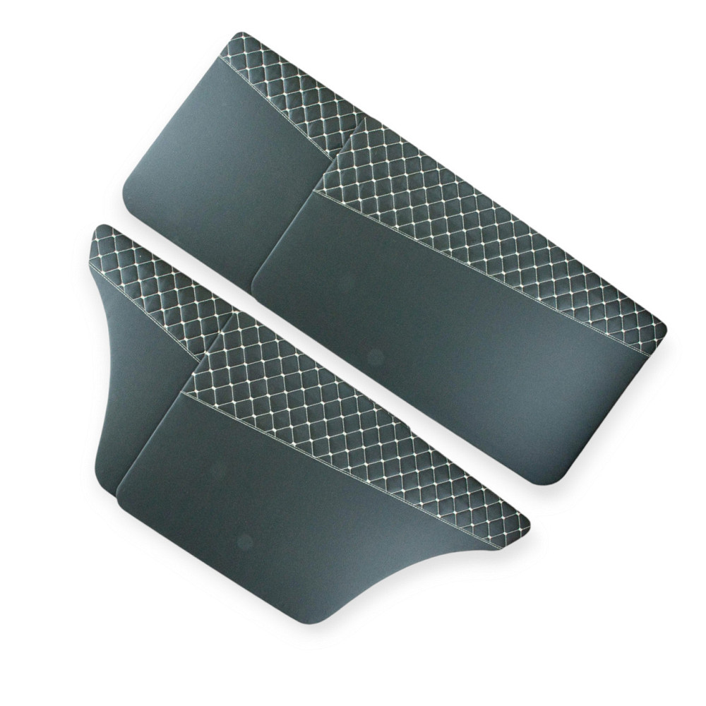 Карта 2101-2107 эксклюзив черный, белая нить двери Мукачево - изображение 1