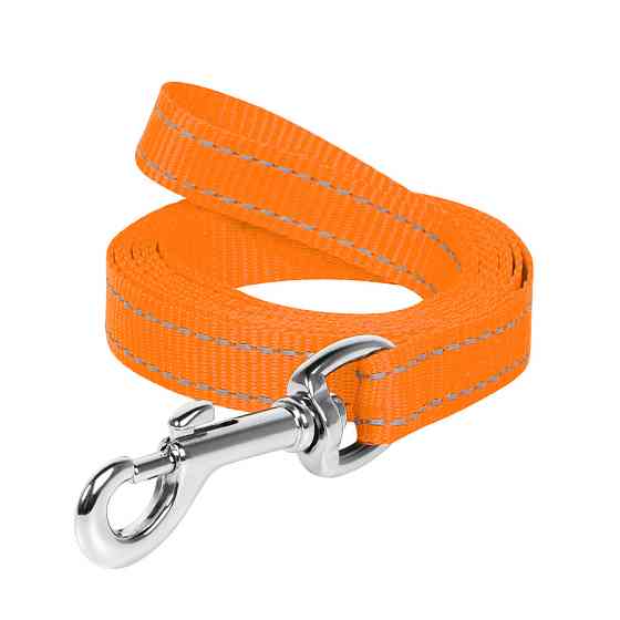 Поводок Dog Extreme из нейлона (ширина 25мм, длина 200см) оранжевый Киев