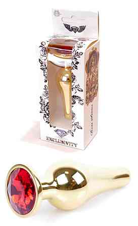 Анальна пробка Boss Series - Jewellery Gold BUTT PLUG Red, BS6400064 Sex Aura Київ