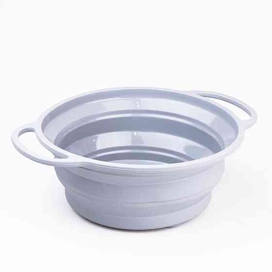 TS Kitchen Друшляк 2.6 л силіконовий складаний з ручками 2.6 л Сірий HP34544G Киев