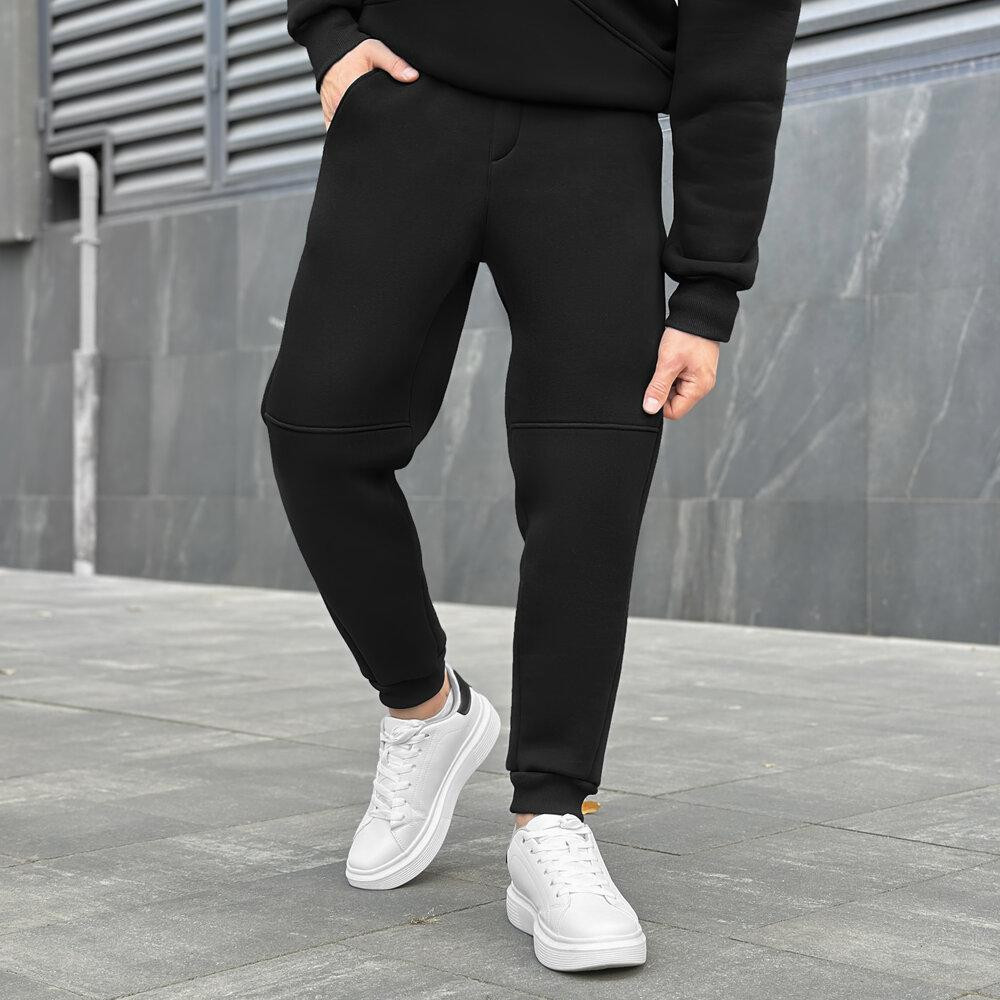 Чорний чоловічий спортивний костюм осінь/зима з капюшоном Pobedov Space Київ - фото 8