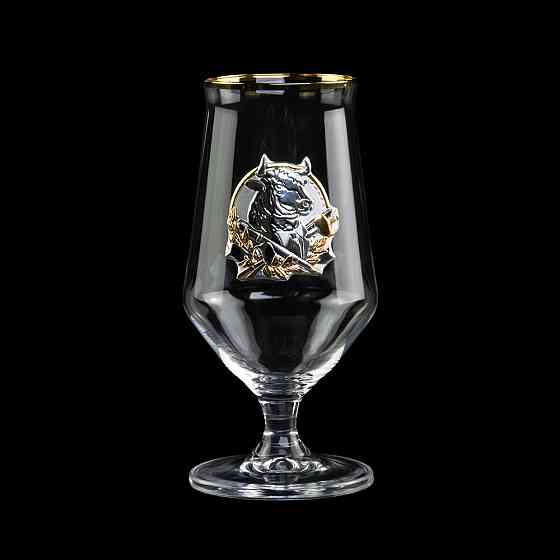 Набір для пива “SENATOR” 6 келихів 470 мл, кришталь, золото Рівне