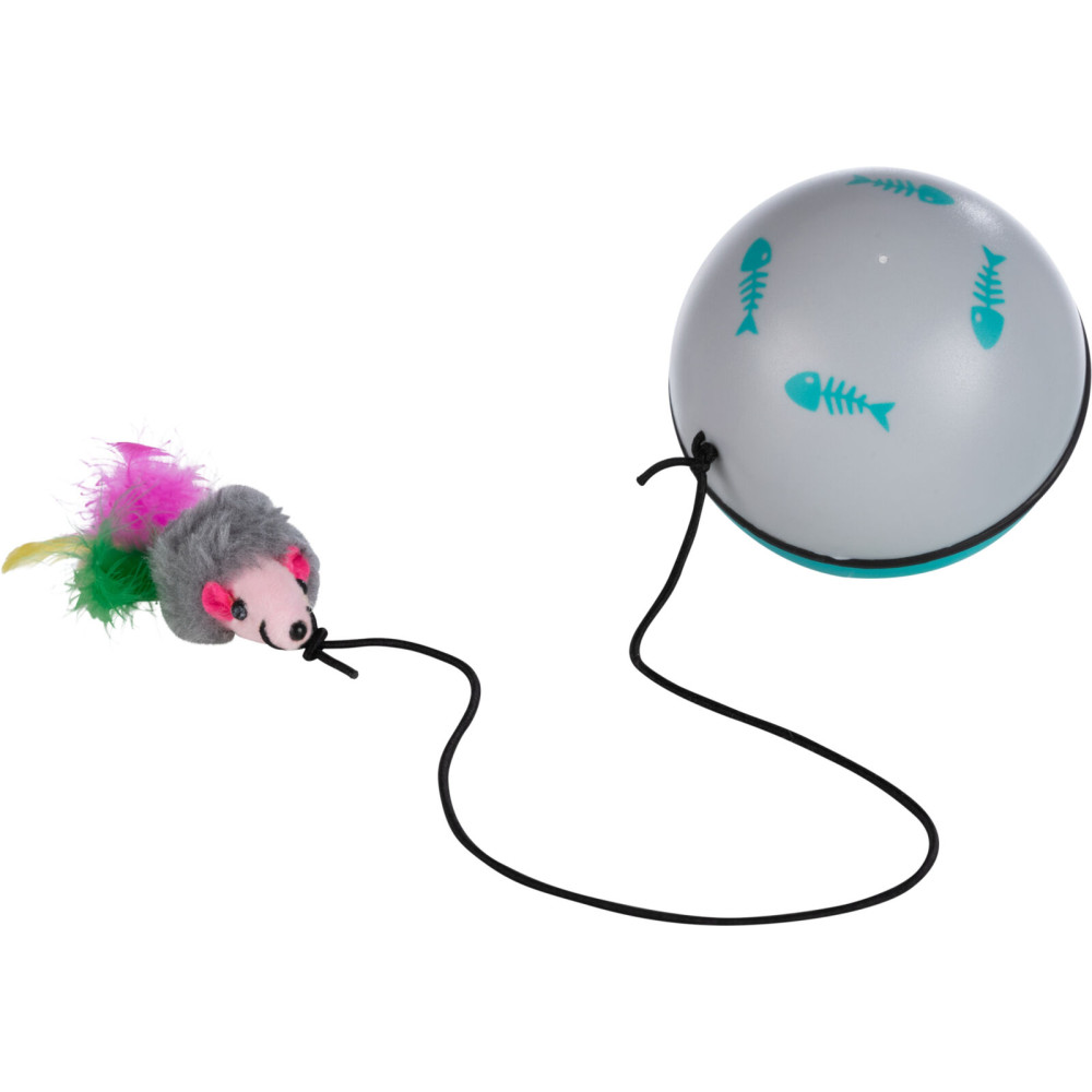 Іграшка для котів м'яч з моторчиком і мишею Trixie (Тріксі) 9 см Запоріжжя - фото 1