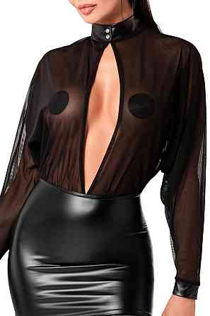 Платье Noir Handmade F348 Powerwetlook and tulle dress - XL Sex Aura Київ