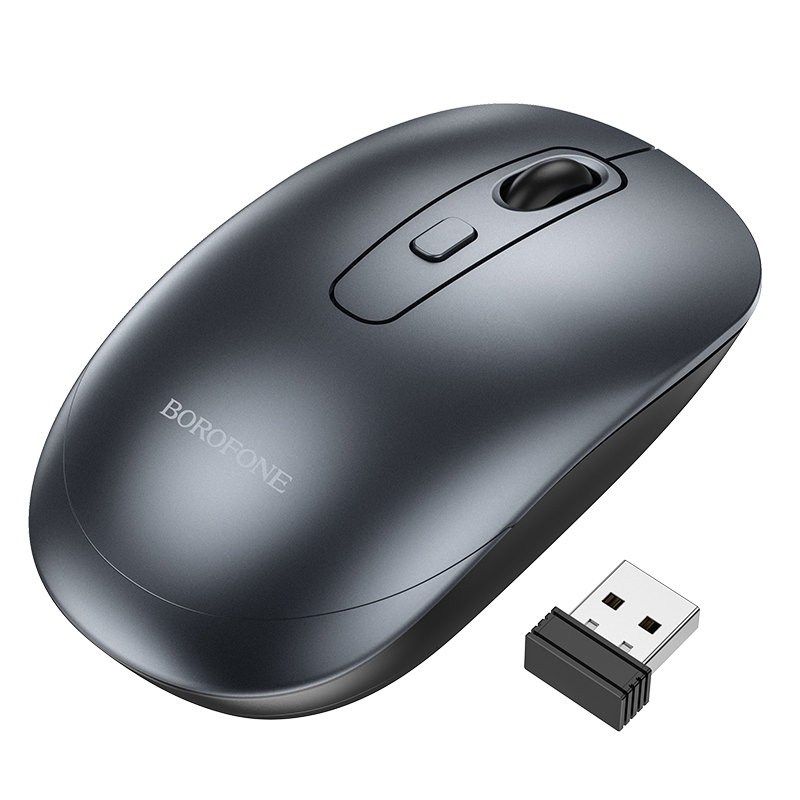 Маніпулятор миша BOROFONE BG13 Winner 2.4G business wireless mouse Black Metal Gray Одеса - фото 6