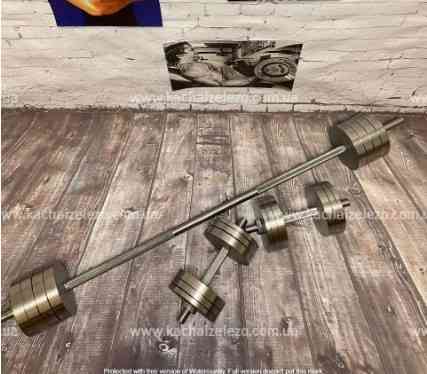 Набор 67 кг Штанга + Гантели металлические разборные 2 по 30 кг Гантели, гири, штанги и диски Киев