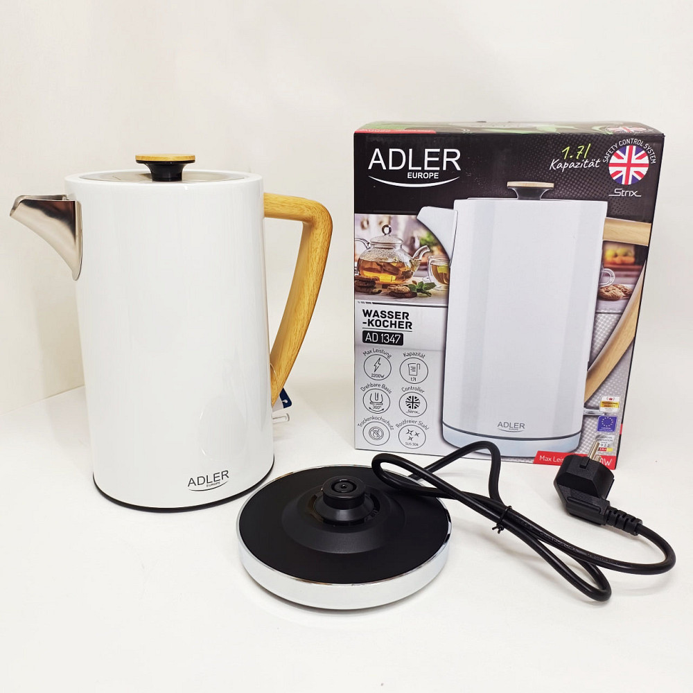 Вишуканий електрочайник Adler AD 1347 1.7л, Хороший електронний чайник, Чайник для дому зручний VA-61 Львів - фото 12