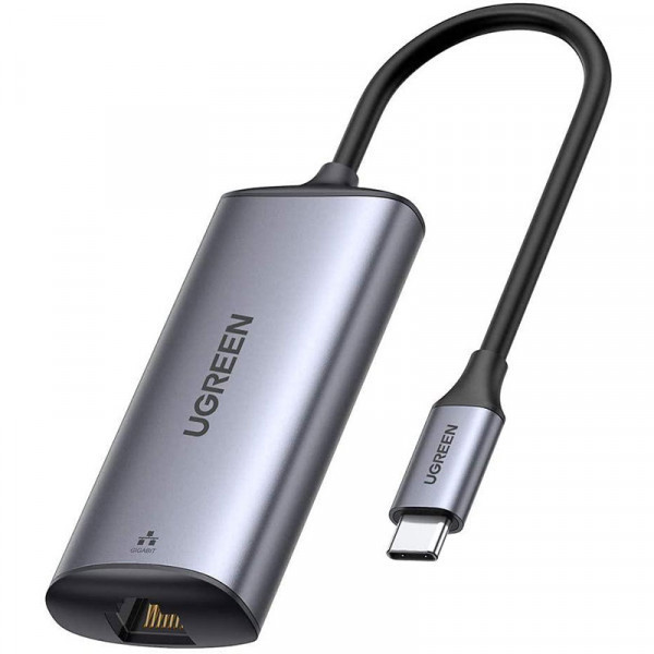 Перехідник USB3.1 Type-C --> Ethernet RJ45 1000Mb CM275 cірий Ugreen (70446) Київ - фото 1