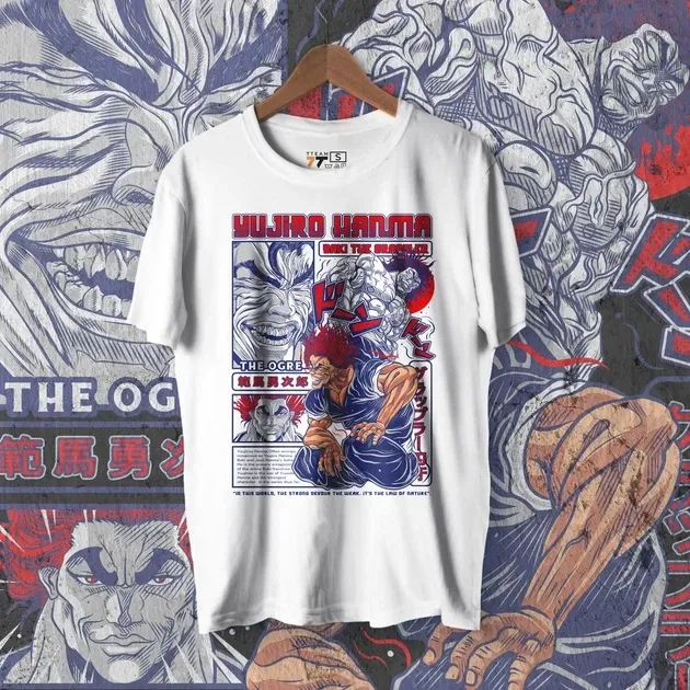 Футболка для підлітка хлопчика з принтом BAKI Yujiro Hanma W Розмір 160 Anime10704 Дніпро - фото 1