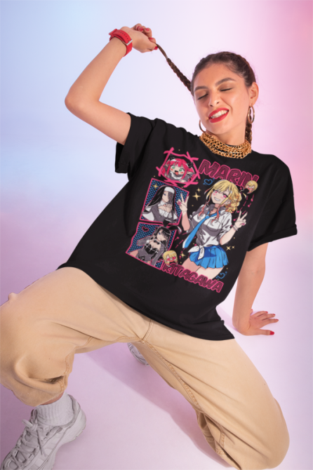 Футболка з аніме принтом Марін Кітагава Мй Дресс оверсайз (S/M/L) Чорний AnimeJ0592 Дніпро - фото 3