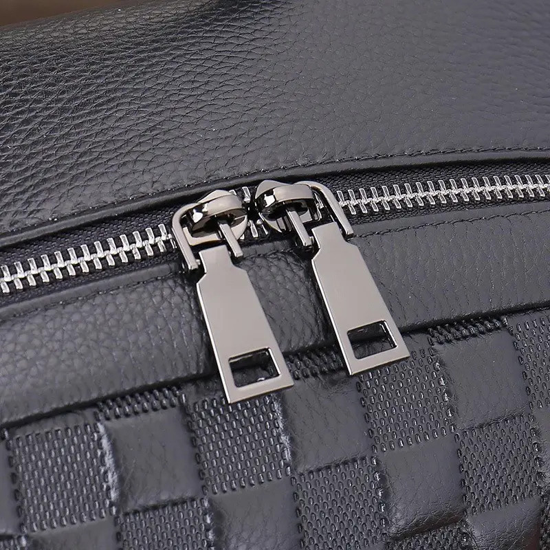 Повсякденний чоловічий рюкзак з натуральної шкіри брендовий чорний сучасний портфель відмінна якість Tiding Київ - фото 4